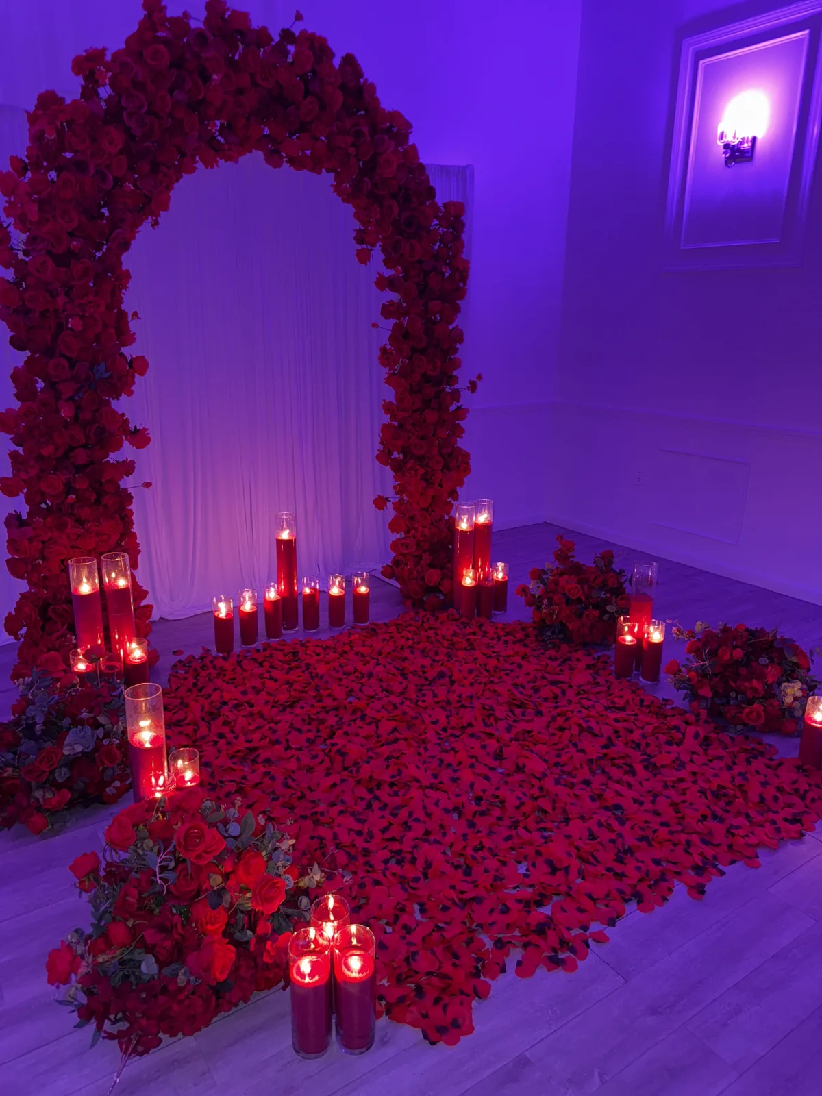 Marriage proposal venue Columbus Ohio with uplighting